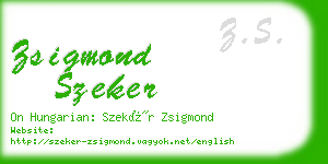 zsigmond szeker business card
